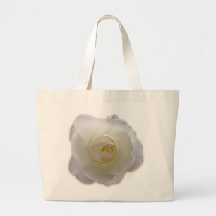 White Blume Tote Tag White Rose Beach Tragetaschen