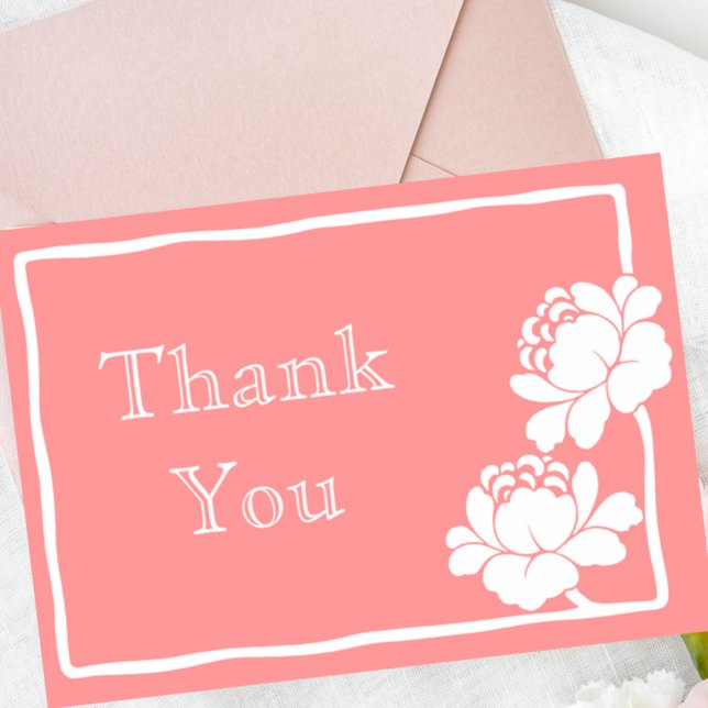 White Blume Vielen Dank Dankeskarte (Von Creator hochgeladen)