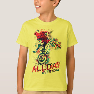White Bmx T - Shirt - Bmx Bike - Bmx Apparel Shirt