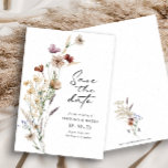 White Boho Save the Date Flat Card<br><div class="desc">Diese stilvolle und elegante White Boho Save the Date Flat Card besticht durch wunderschöne handbemalte Aquarellfarben-Wildblumen,  die in einem hübschen Bouquet angeordnet sind. Finden Sie passende Artikel in der White Boho Wildblume Wedding Collection.</div>