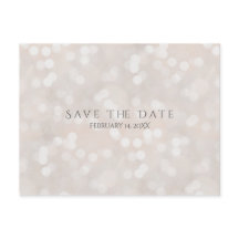 White Bokeh Moderner Glamour Chic Save the Date