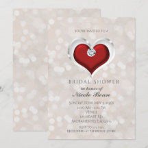 White Bokeh & Red Valentine Glam Brautparty
