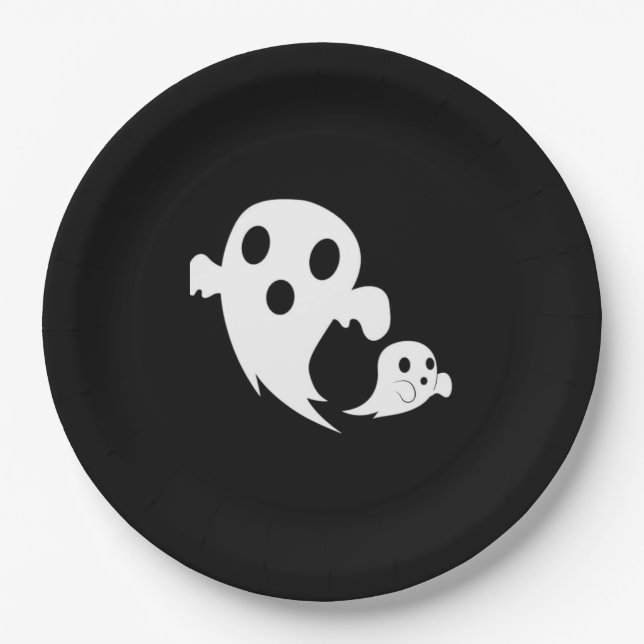 White Boo Pappteller (Vorderseite)