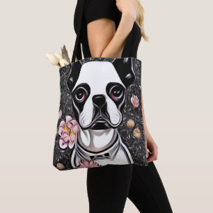 White Boston Terrier Tasche