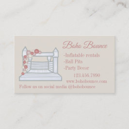 White Bounce House Aufblasbare Party Rentals Visitenkarte