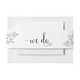 White Bouquet machen wir kalligraphische Hochzeits Einladungsbanderole