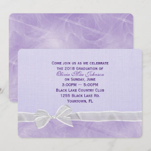 White Bow Abschluss Einladung