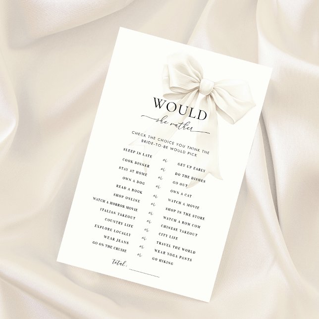 White Bow Brautparty würde eher spielen (Von Creator hochgeladen)