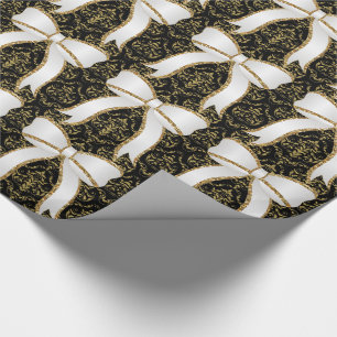 White Bow Elegantes Weihnachtswrapping Paper Geschenkpapier