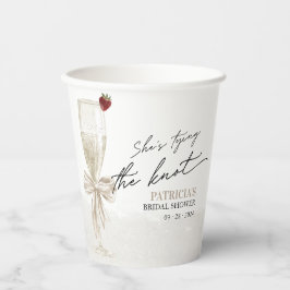 White Bow Sie bindet das Brautparty des Knotens Pappbecher
