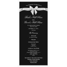 White Bow und Black Wedding Programm
