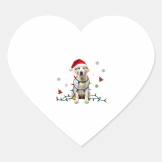 White Boxer Dog Ugly Christmas Sweater Funny Xmas  Herz-Aufkleber