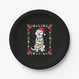 White Boxer Dog Ugly Christmas Sweater Funny Xmas  Pappteller