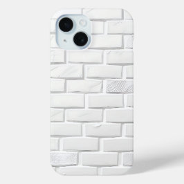 White Brick Texture iPhone Case Minimal Look