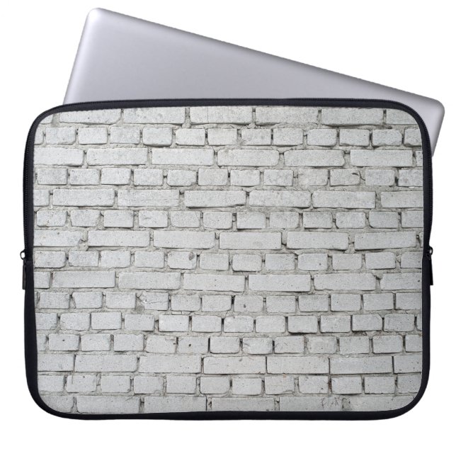 WHITE BRICK WALL LAPTOPSCHUTZHÜLLE (Vorderseite)