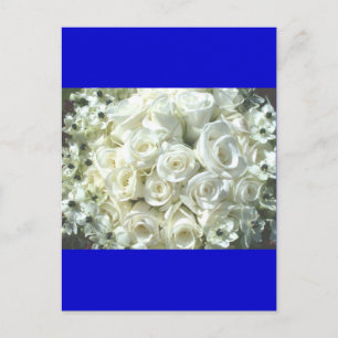 White Bridal Bouquet Postkarte
