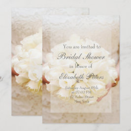 White Bridal Wedding Blume Bouquet Brautparty Einladung