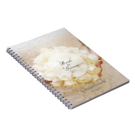 White Bridal Wedding Blume Bouquet Gästebuch Notizblock