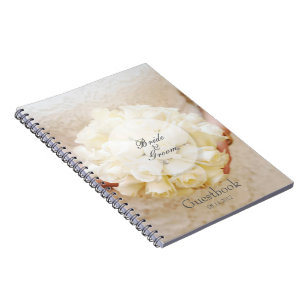 White Bridal Wedding Blume Bouquet Gästebuch Notizblock
