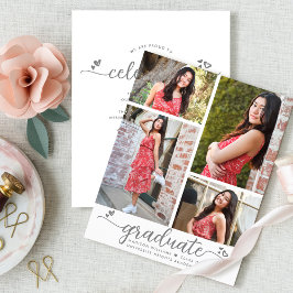 White Budget Abschluss 4 Foto Graue Schrift Einlad