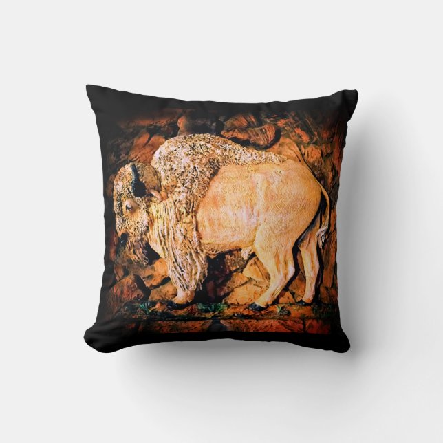 "White Buffalo" original art Kissen (Vorderseite)