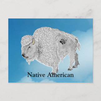White Buffalo Postcard Postkarte
