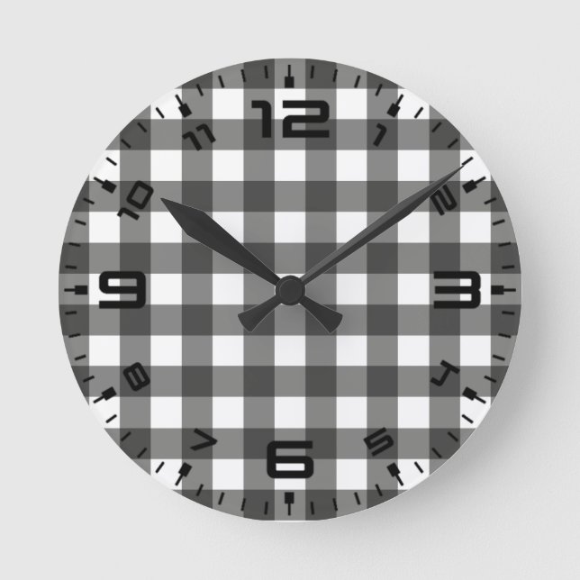 White Buffalo Runde Wanduhr (Vorderseite)