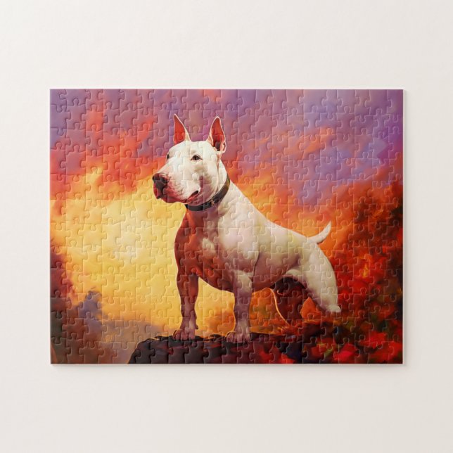 White Bull Terrier (Horizontal)