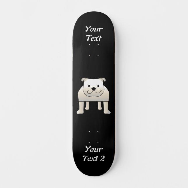 White Bulldog Skateboard (Vorderseite)