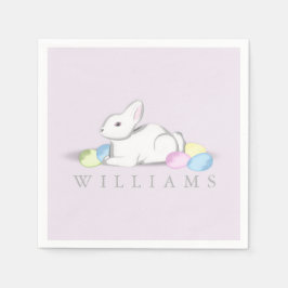White Bunny Standard Cocktail Papier Napkins Serviette