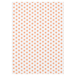 White Burnt Orange Polka Dots Tischdecke