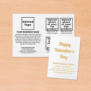 White Business Brand on Valentine Foil Card Folienkarte