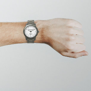 White Business Brand sur la montre masculine