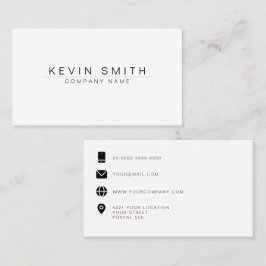 White-Business-Card | Kontakt Visitenkarte
