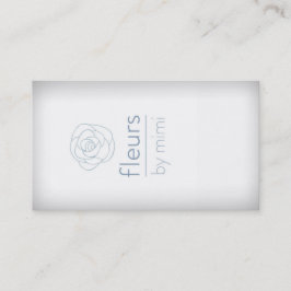 White Business Card mit Rose Visitenkarte