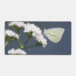 White Butterfly Desk Mat Schreibtischunterlage