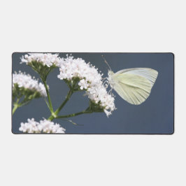 White Butterfly Desk Mat Schreibtischunterlage