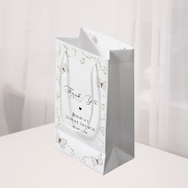 White Butterfly Garden Brautparty Vielen Dank Kleine Geschenktüte