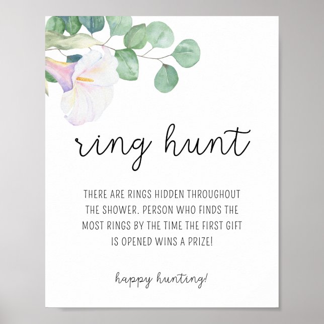 White calla - Brautparty-Ringjagd Poster (Vorne)