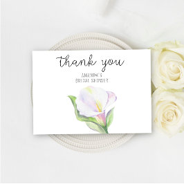 White calla - Brautparty vielen Dank Dankeskarte