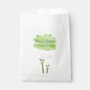 White Calla Lilies Watercolor Wedding Geschenktütchen