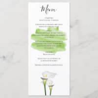 White Calla Lilies Watercolor Wedding