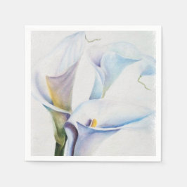 WHITE CALLA LILILIS PAPER NAPKINS SERVIETTE