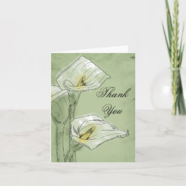 White Calla Lily Blume Dankeskarte