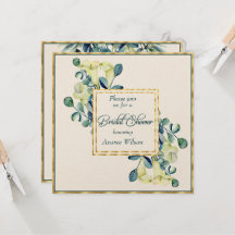 White Calla Lily Eucalyptus Ivory Gold Dusche