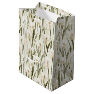 White Calla Lily Floral Brautparty Mittlere Geschenktüte