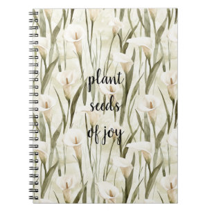 White Calla Lily Floral Joy Notizblock