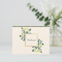 White Calla Lily und Eucalyptus Vielen Dank Postkarte