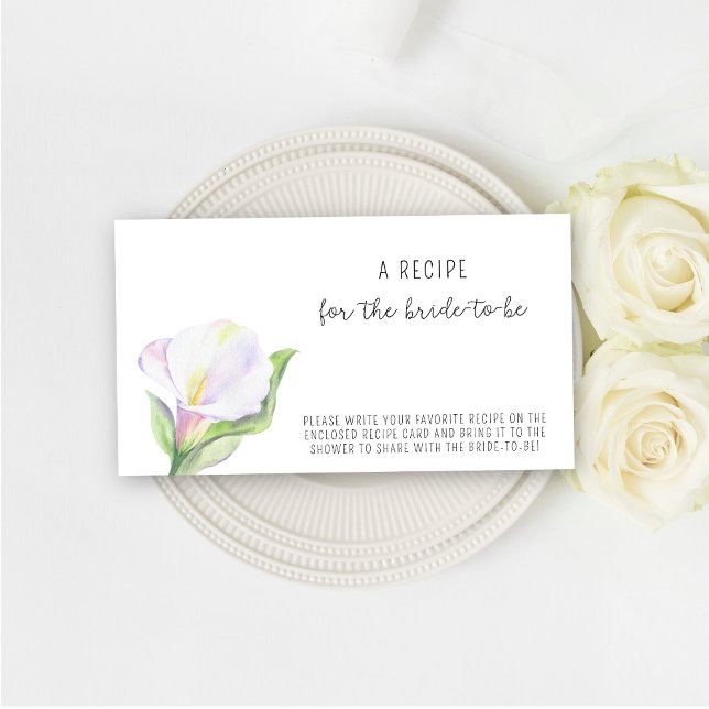White calla - Rezept für die zukünftige Braut Begleitkarte (Von Creator hochgeladen)