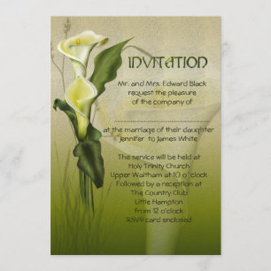 White Calla Wedding Suite Einladung